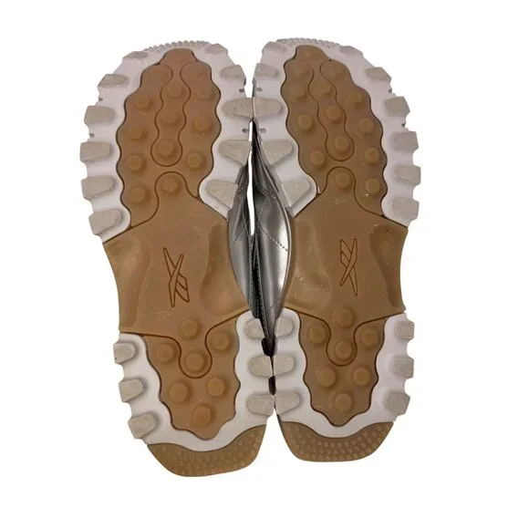 Reebok x Cardi B Classic Leather Silver Metallic Pewter Sneakers Women's 9.5 - Picture 7 of 10